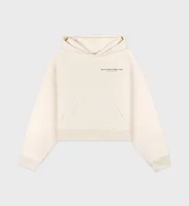 Athletic Club Cropped Hoodie - Cream/Navy