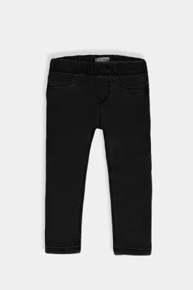 Black Denim Baby Girl Skinny Jeggings