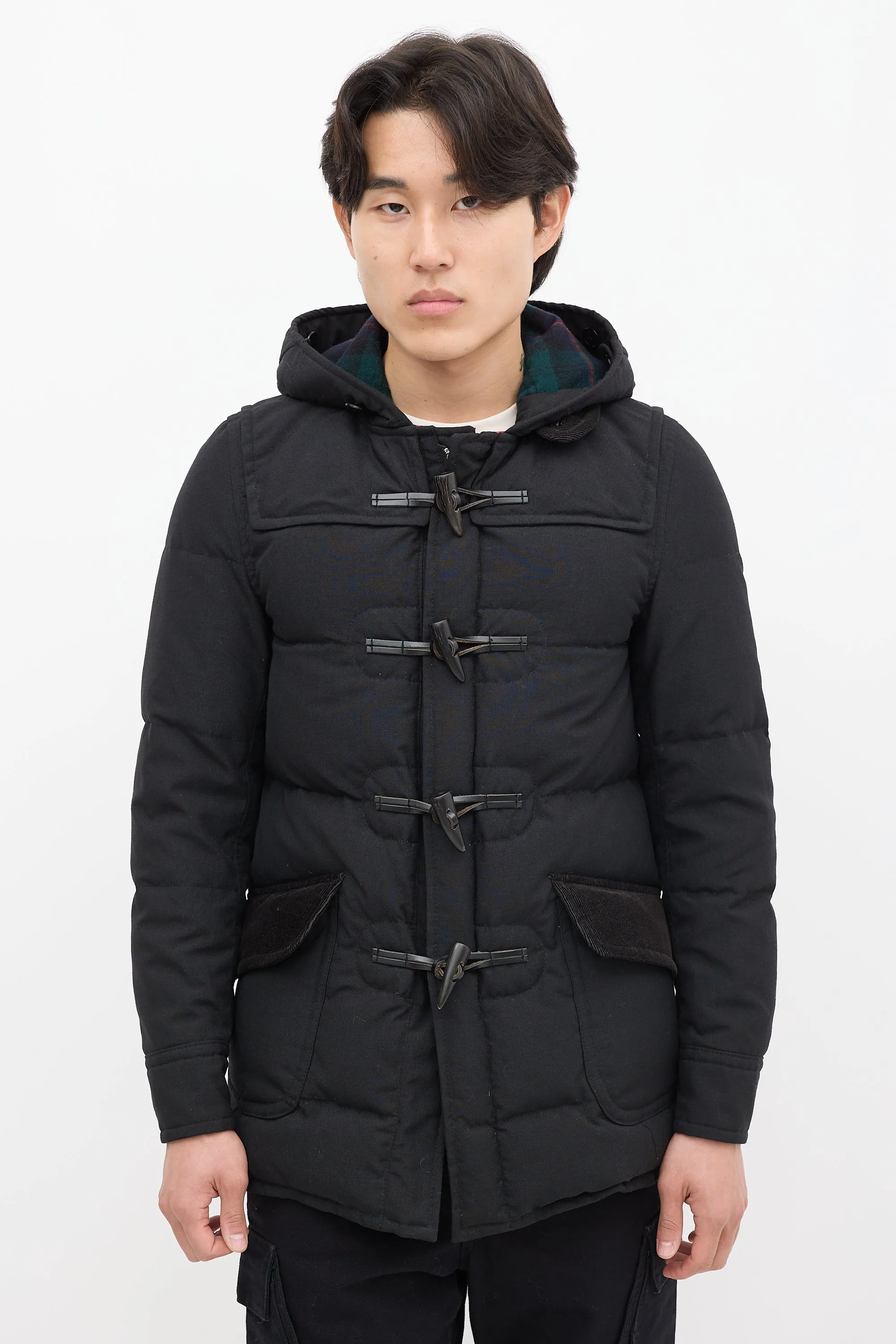 Black Down Hooded Jacket