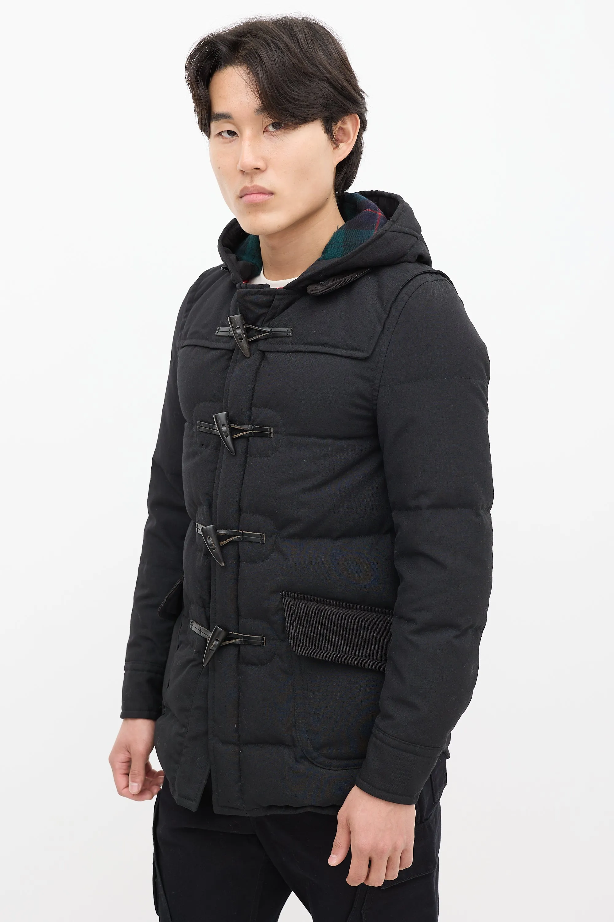 Black Down Hooded Jacket