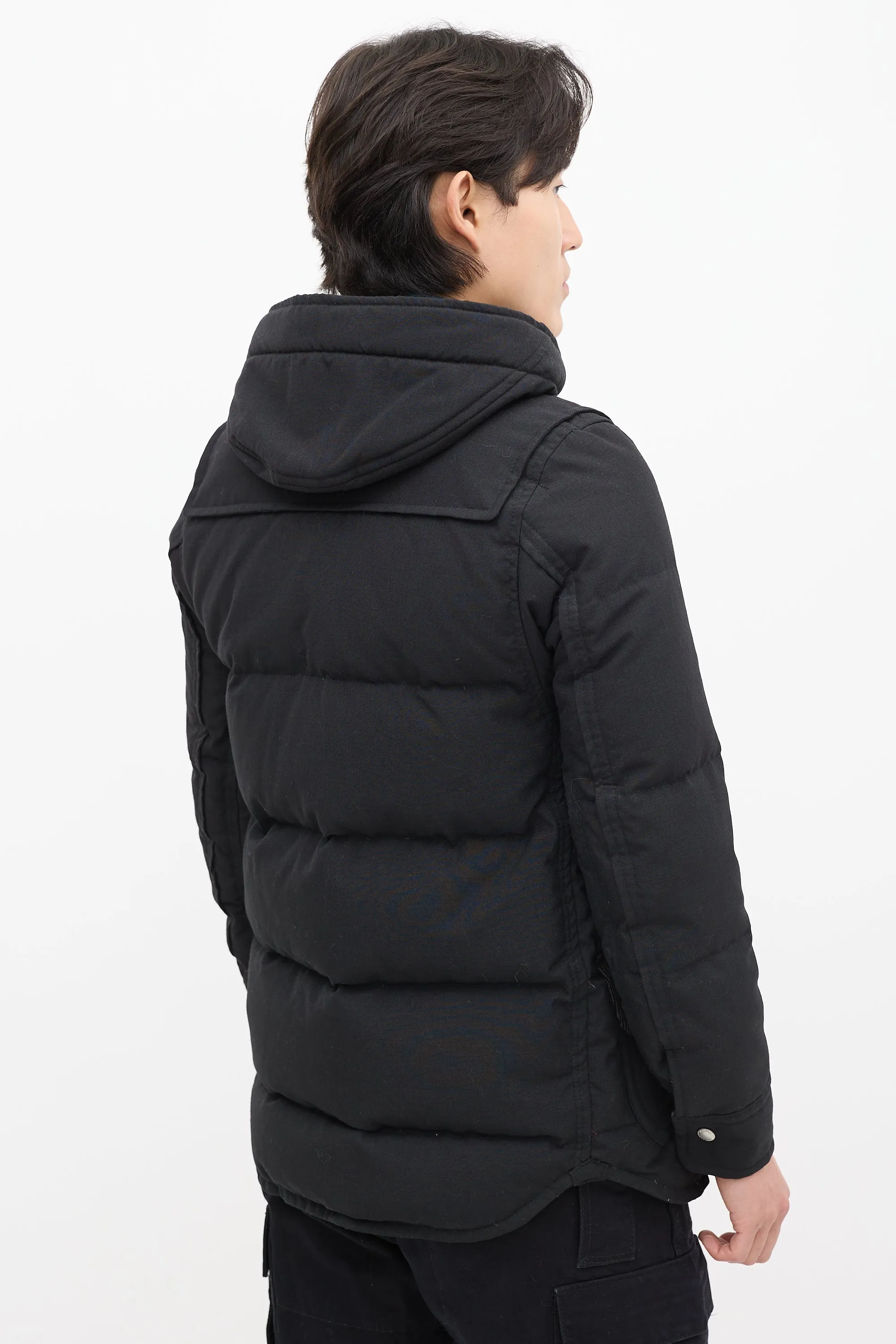 Black Down Hooded Jacket