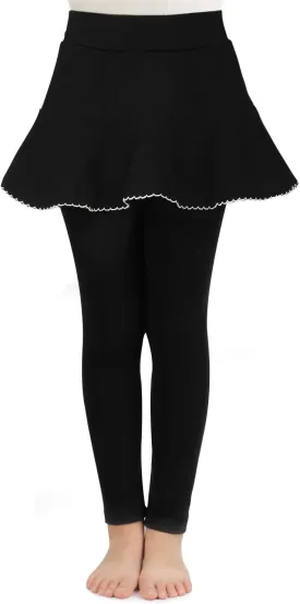 BOOPH Little Girls Leggings Pants with Tutu Skirts Kids Culottes Footless Tights