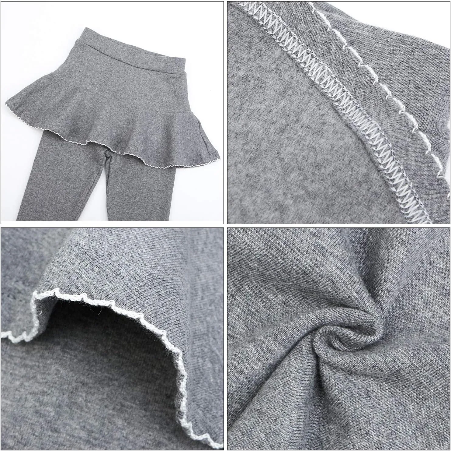 BOOPH Little Girls Leggings Pants with Tutu Skirts Kids Culottes Footless Tights