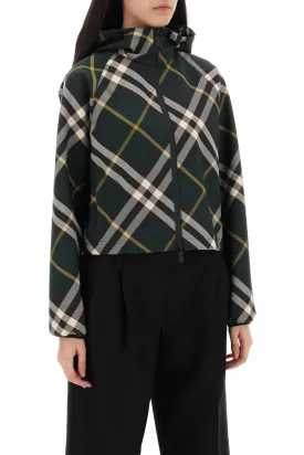 Burberry lightweight check cropped jacket