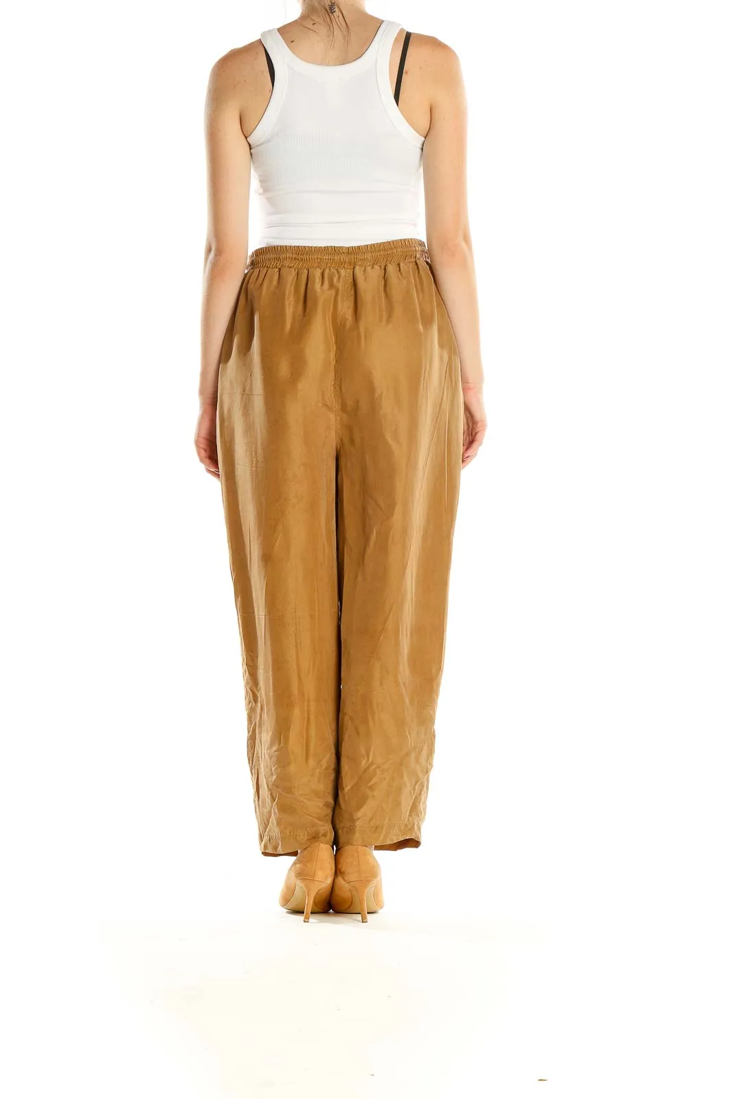 Camel Relaxed Fit Drawstring Pants