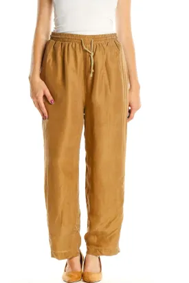 Camel Relaxed Fit Drawstring Pants