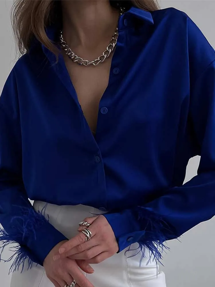 Cuffs Elegant Women Shirts
