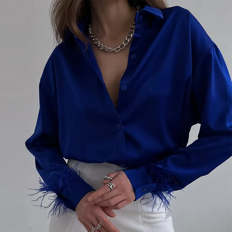 Cuffs Elegant Women Shirts
