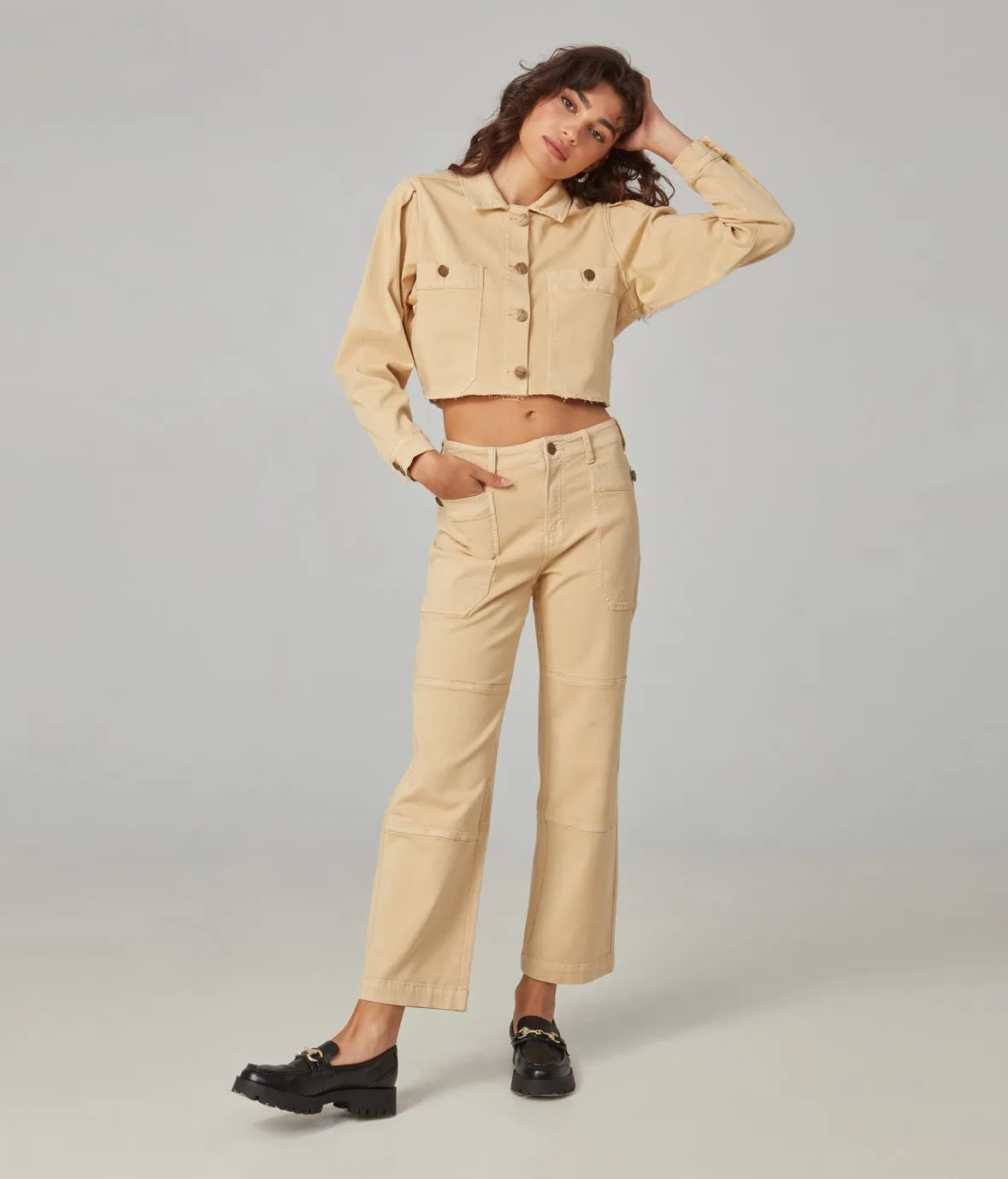 Cut off Parker Denim Jacket