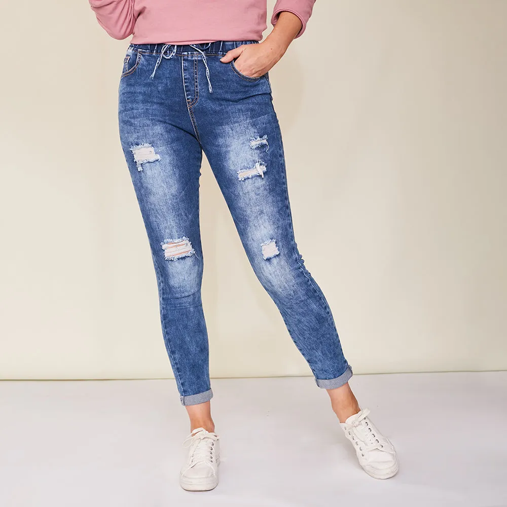 Dana Vintage Jeggings (Blue)
