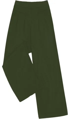 DouBCQ Women's Culottes Wide Leg Pants Elastic Waist Trousers Casual Palazzo Pants with Pockets