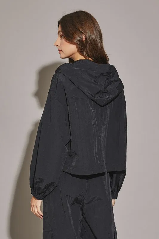 Drawstring Hooded Jacket