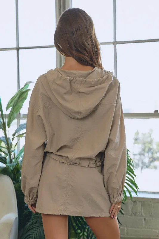 Drawstring Hooded Jacket