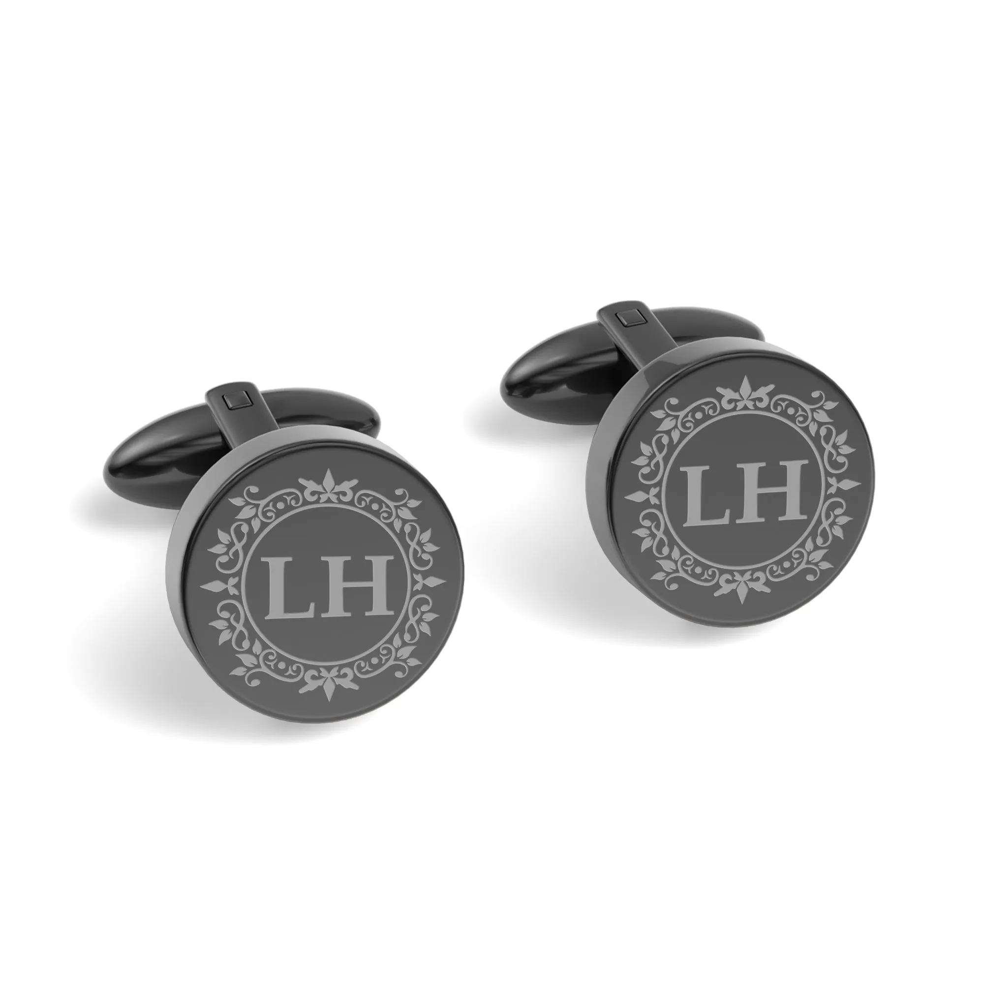 Elegant Engraved Initials Cufflinks