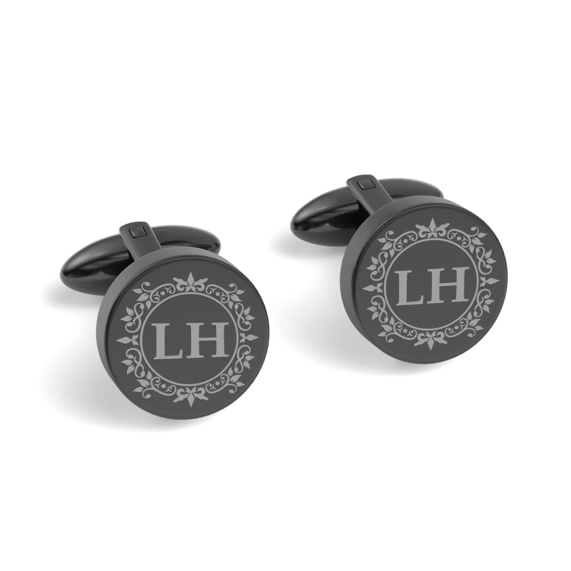 Elegant Engraved Initials Cufflinks