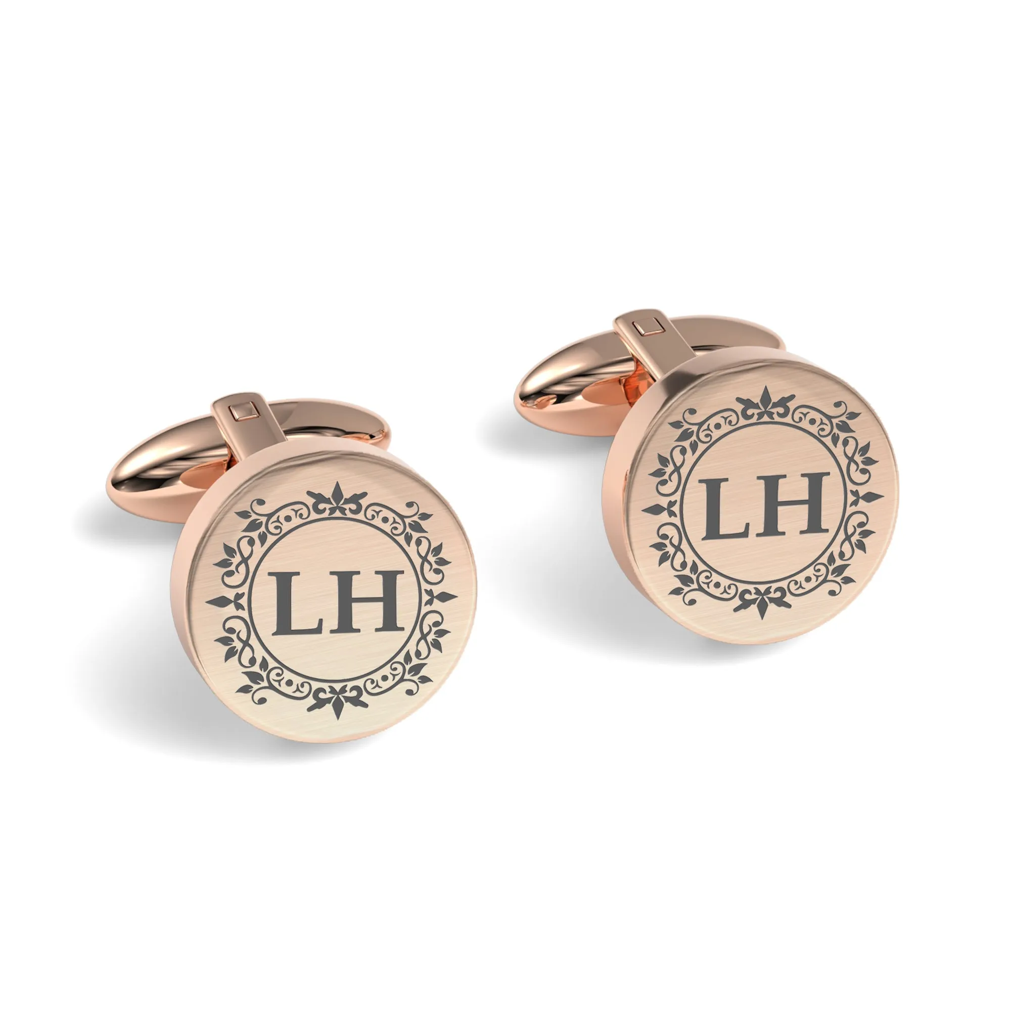 Elegant Engraved Initials Cufflinks