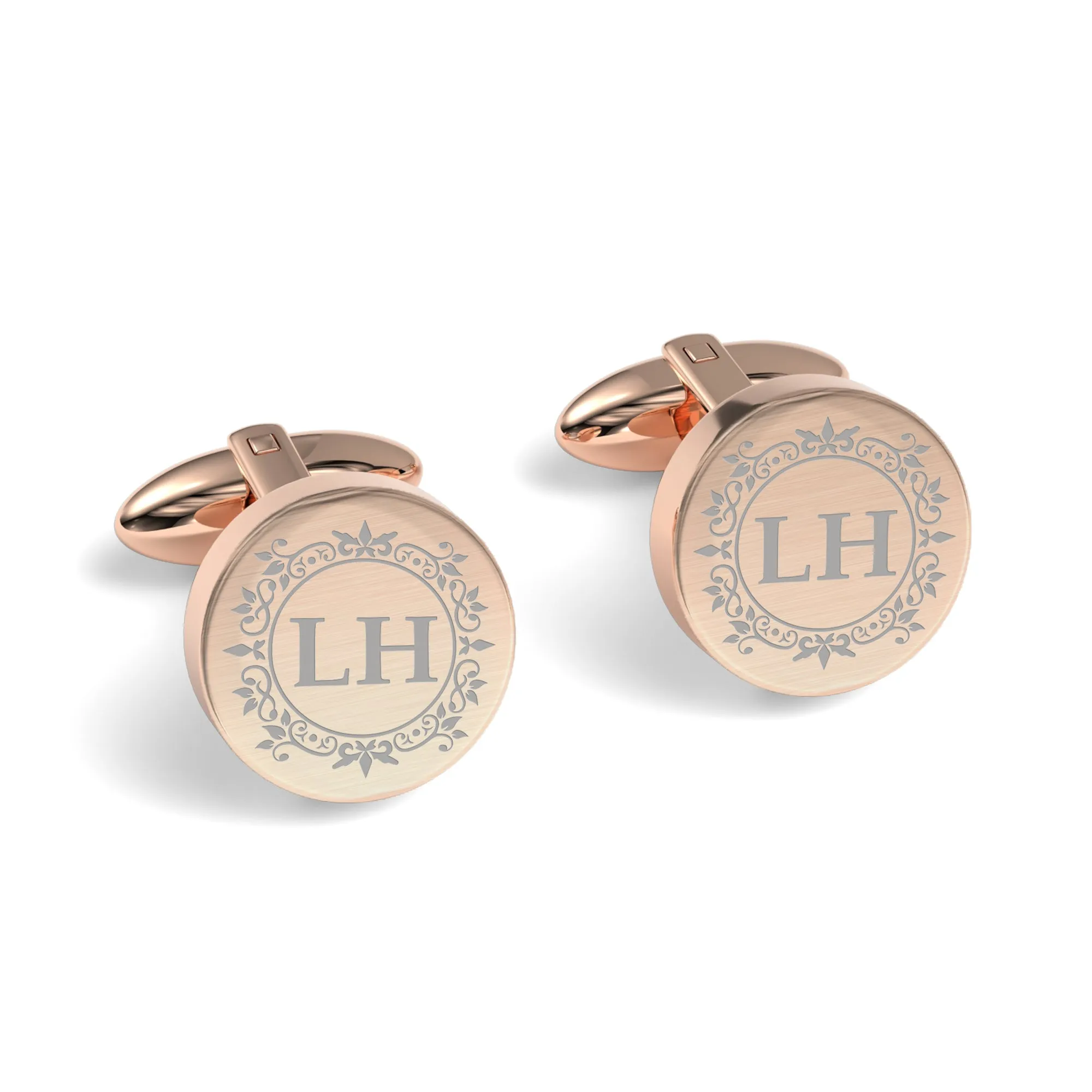 Elegant Engraved Initials Cufflinks