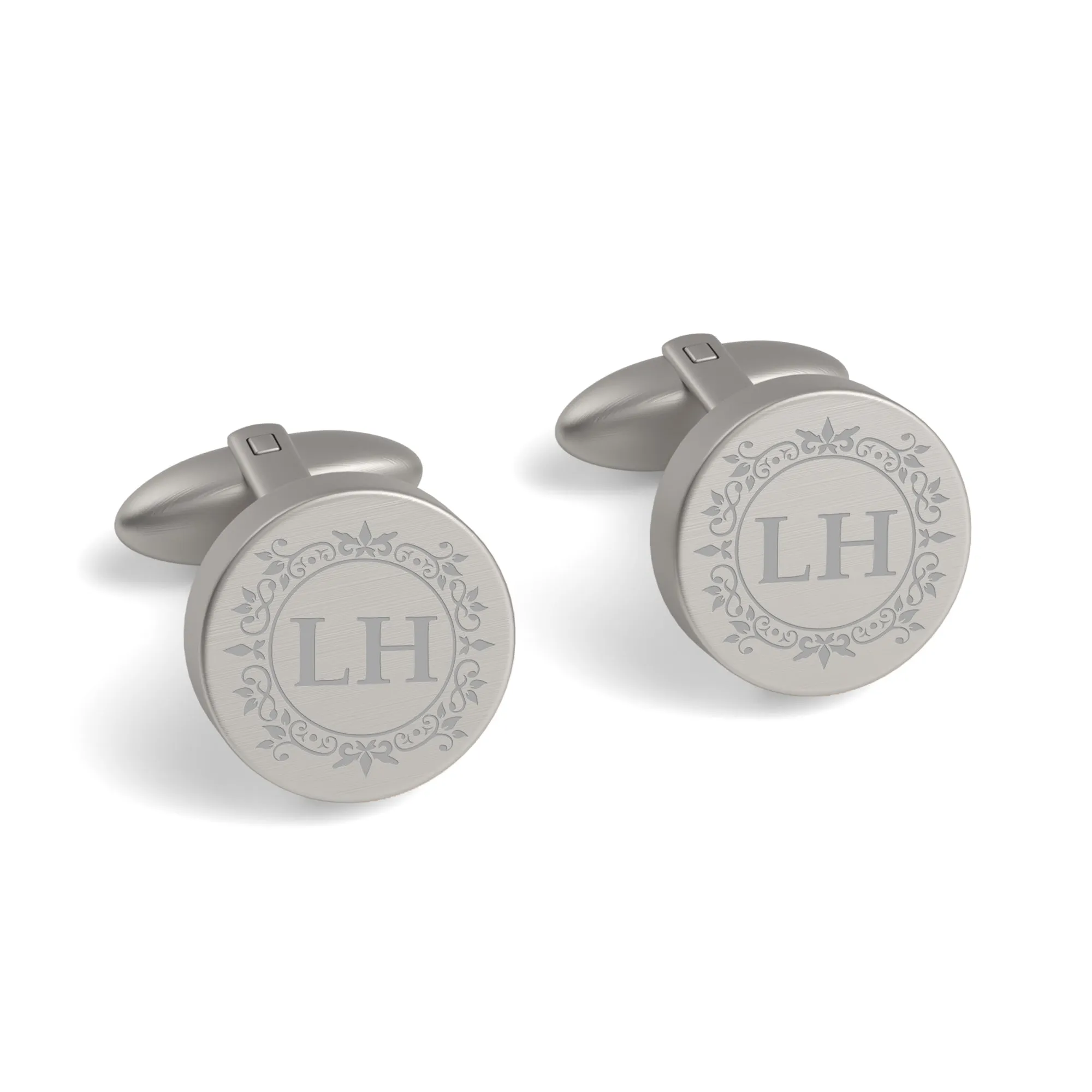 Elegant Engraved Initials Cufflinks