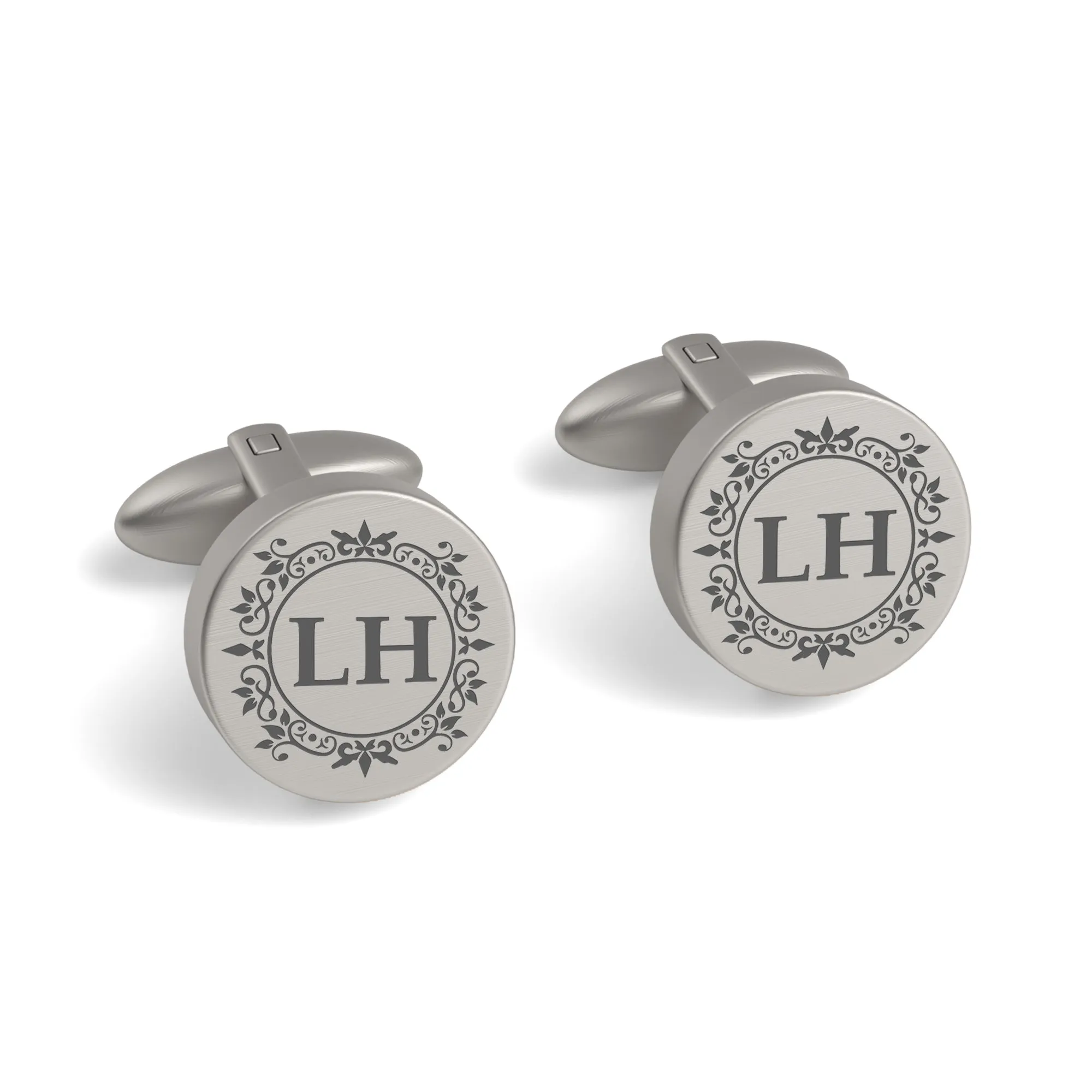 Elegant Engraved Initials Cufflinks