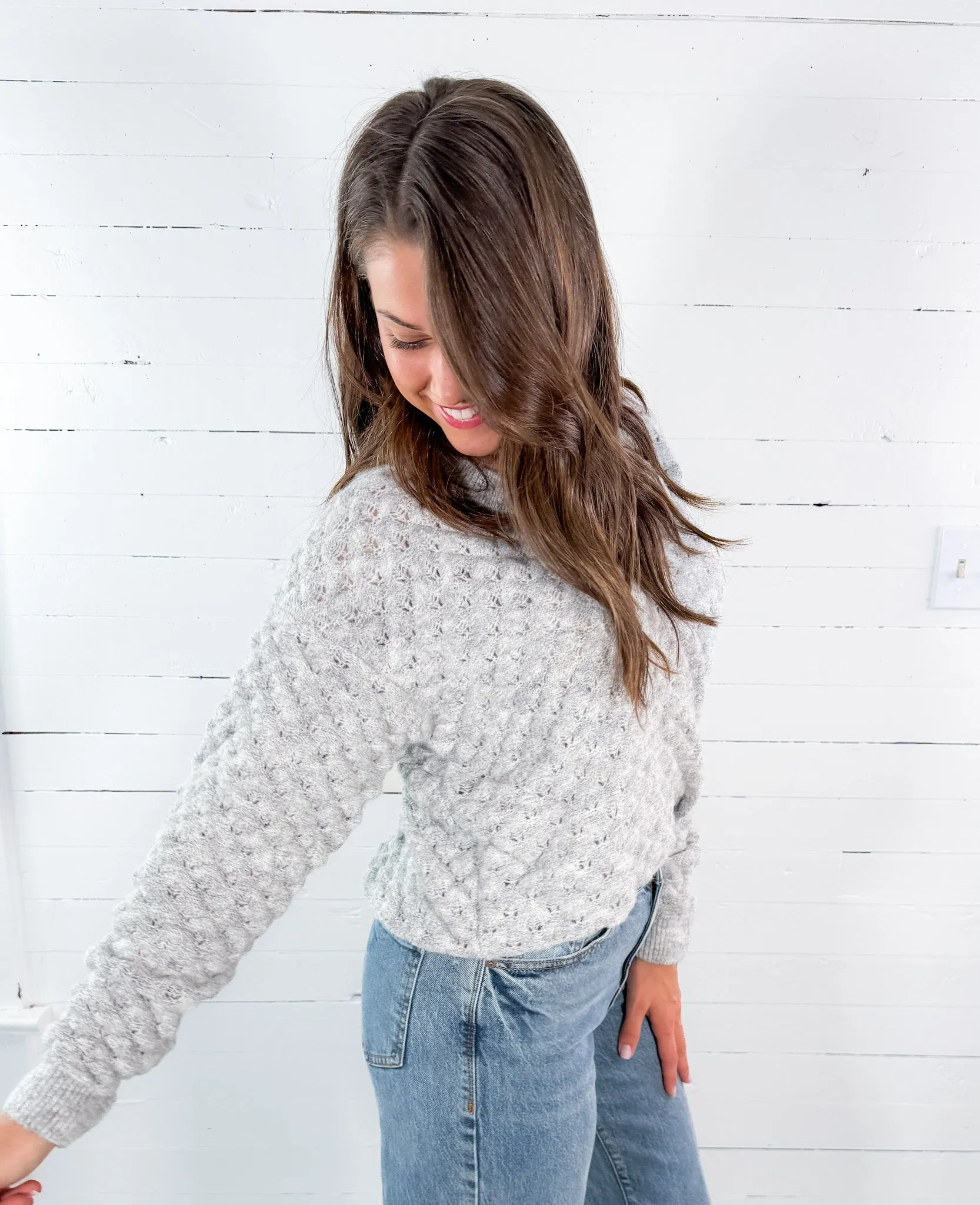 Finley Grey Textured Sweater