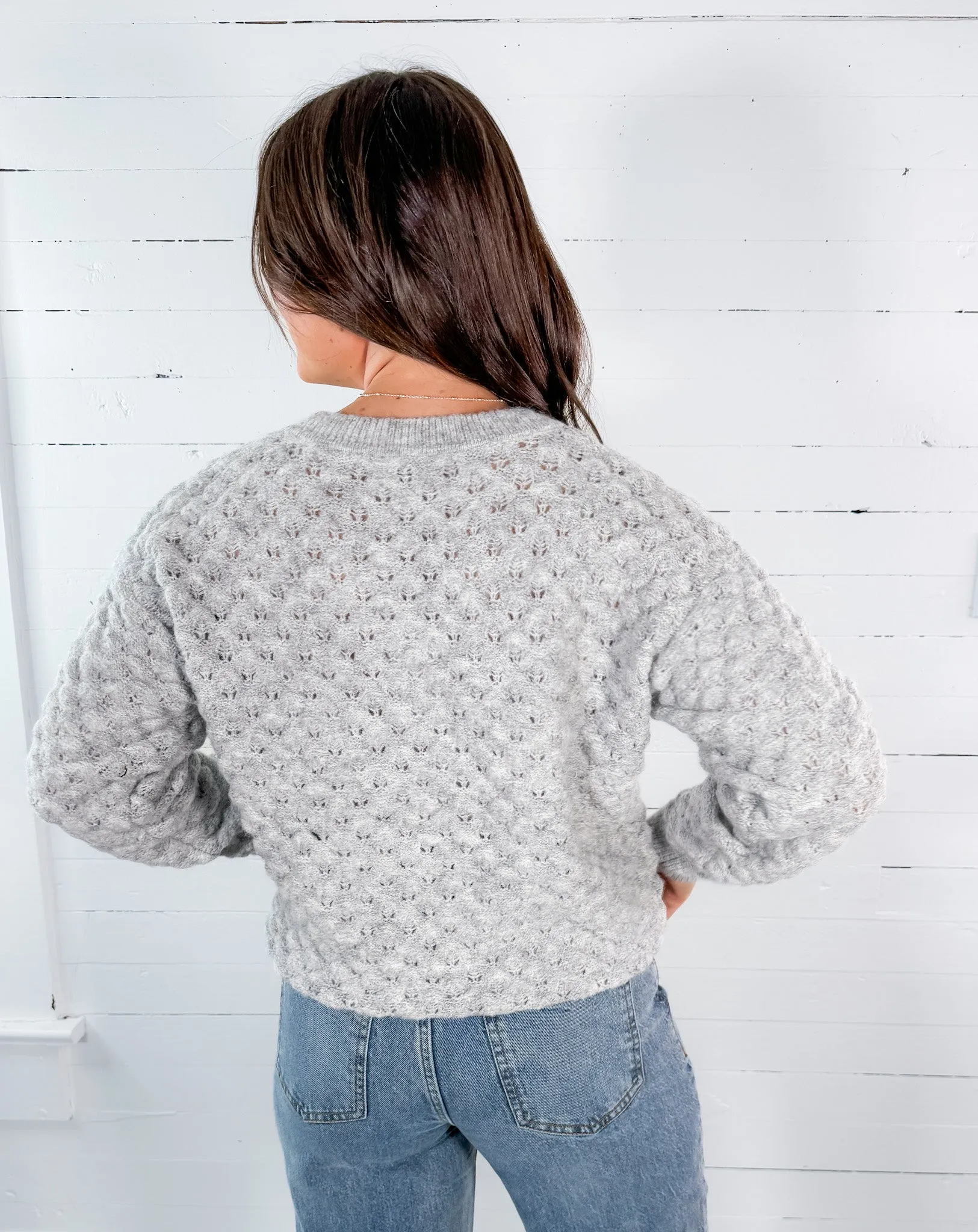 Finley Grey Textured Sweater