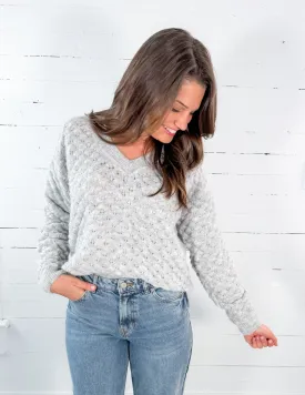 Finley Grey Textured Sweater