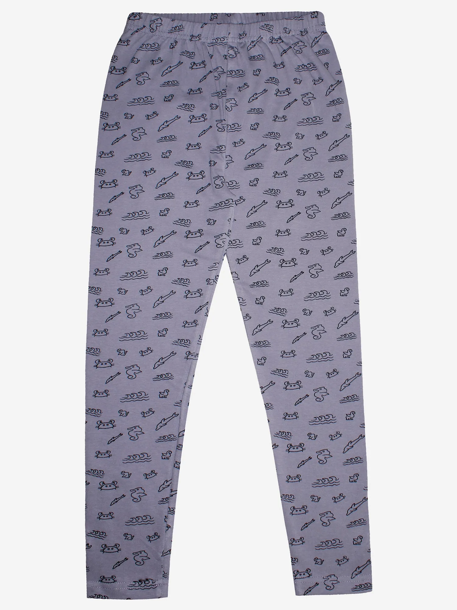 Girls Cotton Leggings with print- Pack of 2