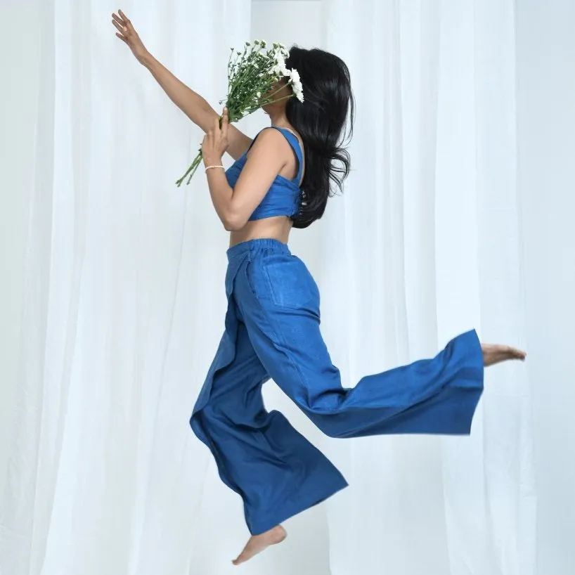 Hemp Skort-Style Long Pants | Relaxed fit