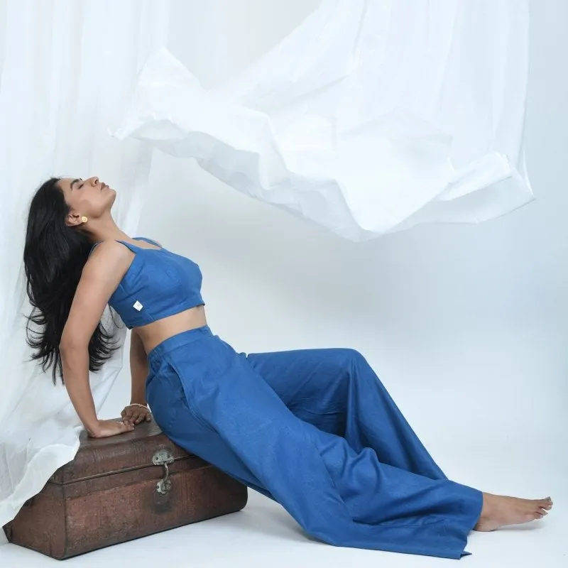 Hemp Skort-Style Long Pants | Relaxed fit