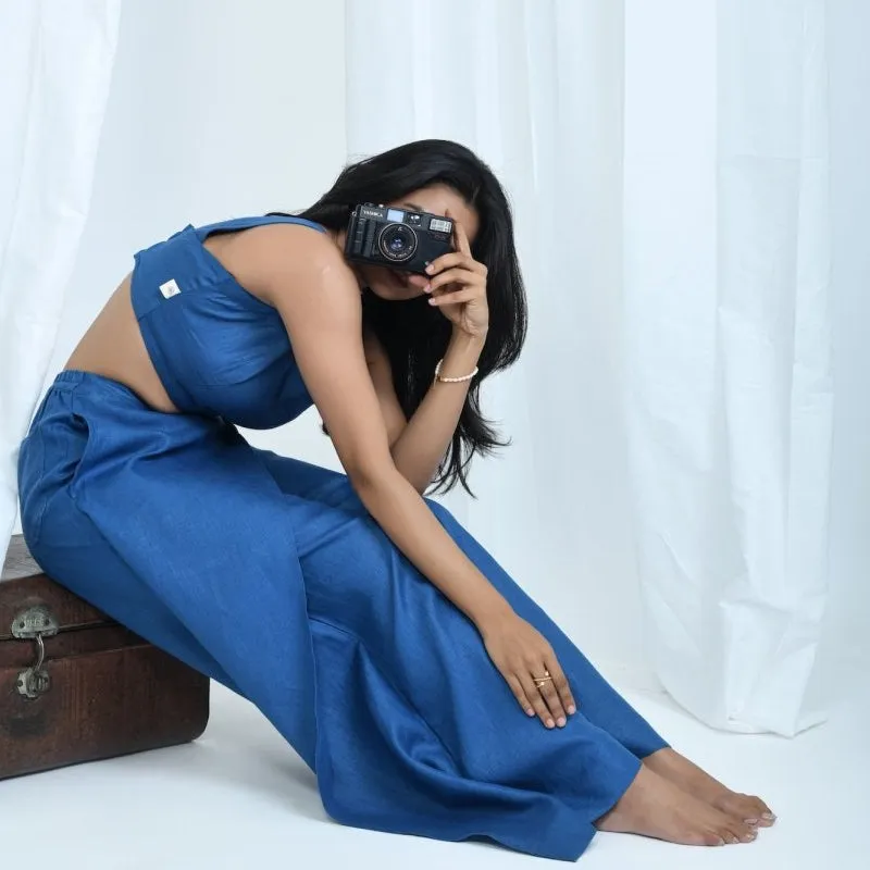 Hemp Skort-Style Long Pants | Relaxed fit