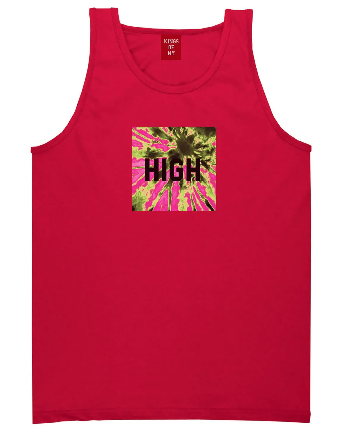 High Pink Tie Dye Tank Top