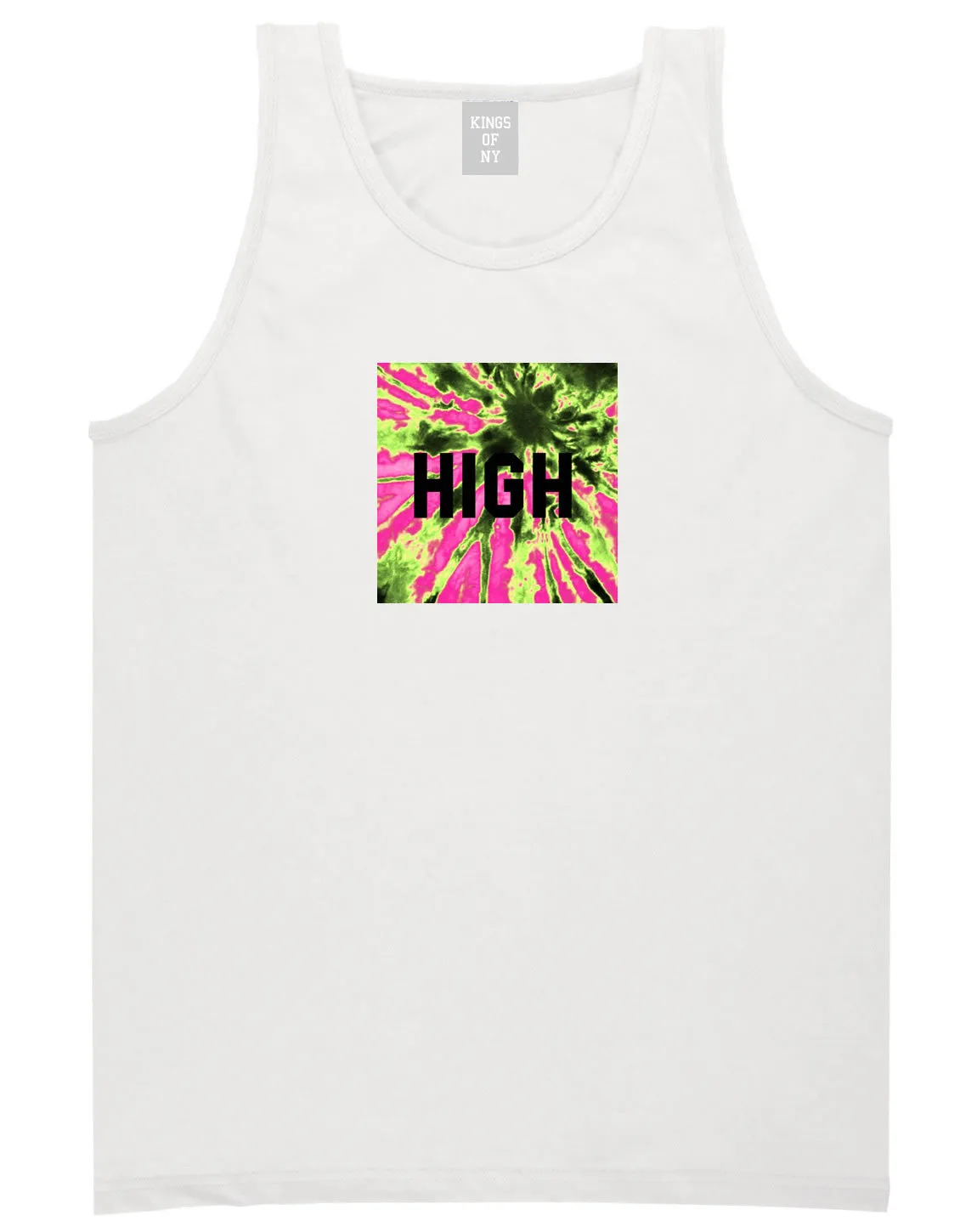 High Pink Tie Dye Tank Top