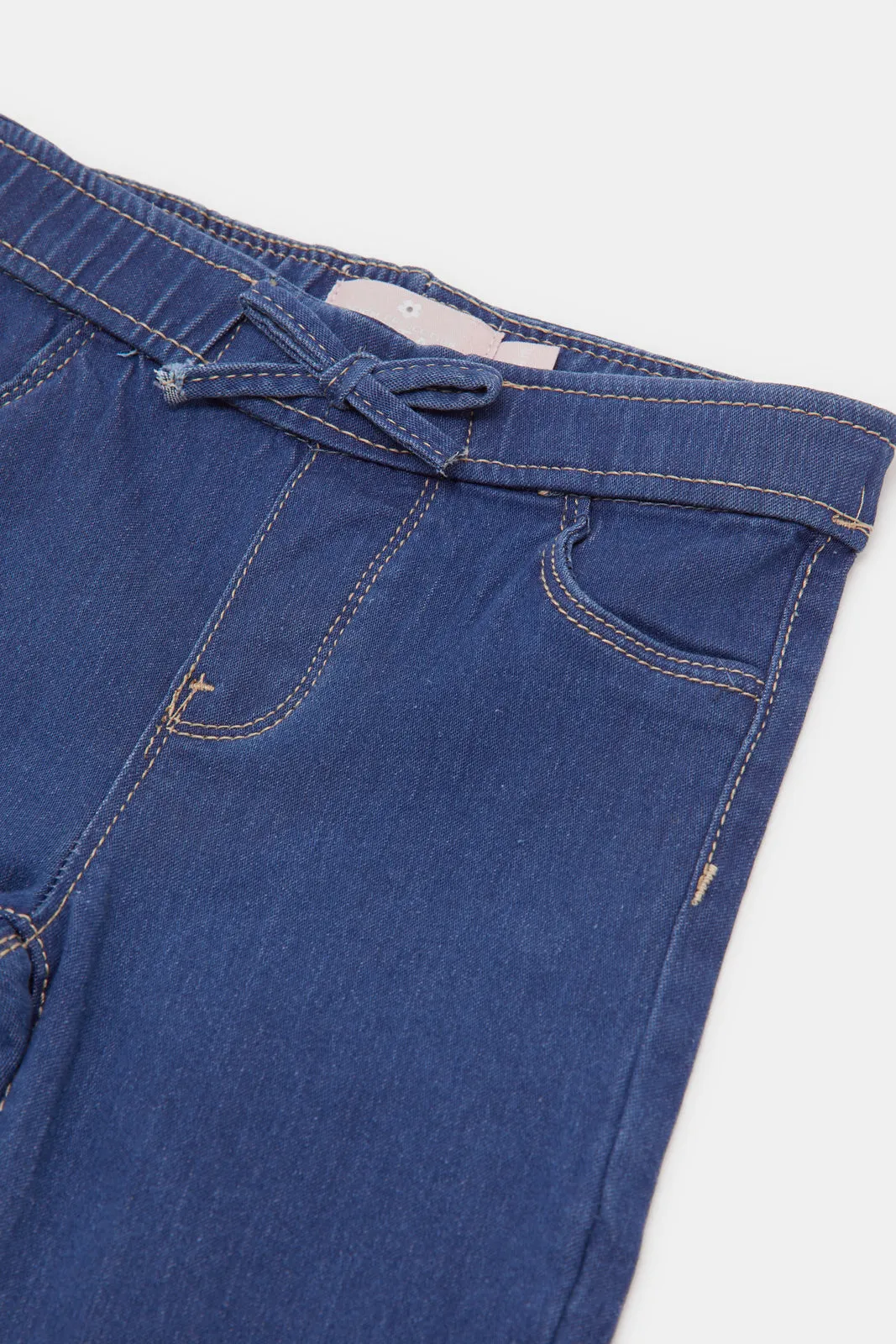 Infant Girls Navy Plain Jeggings