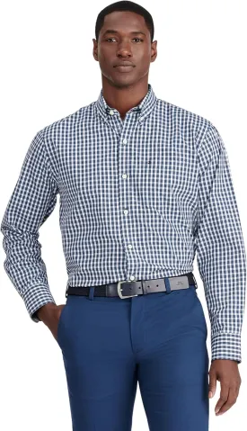 IZOD Men's Performance Comfort Long Sleeve Plaid Button Down