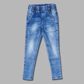 Jeggings for Girls with Rugged Pattern