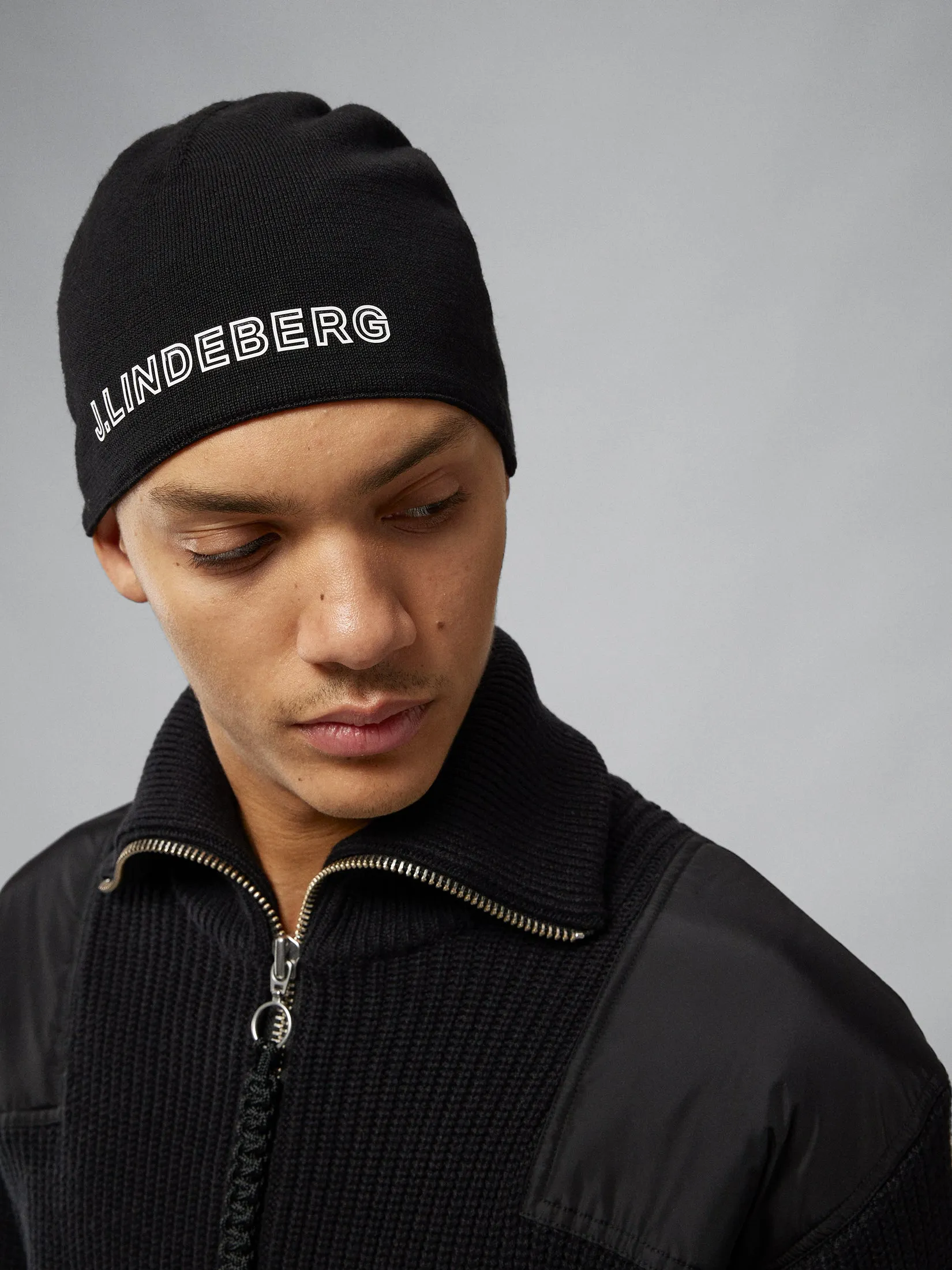 Logo Merino Windbreaker Hat / Black