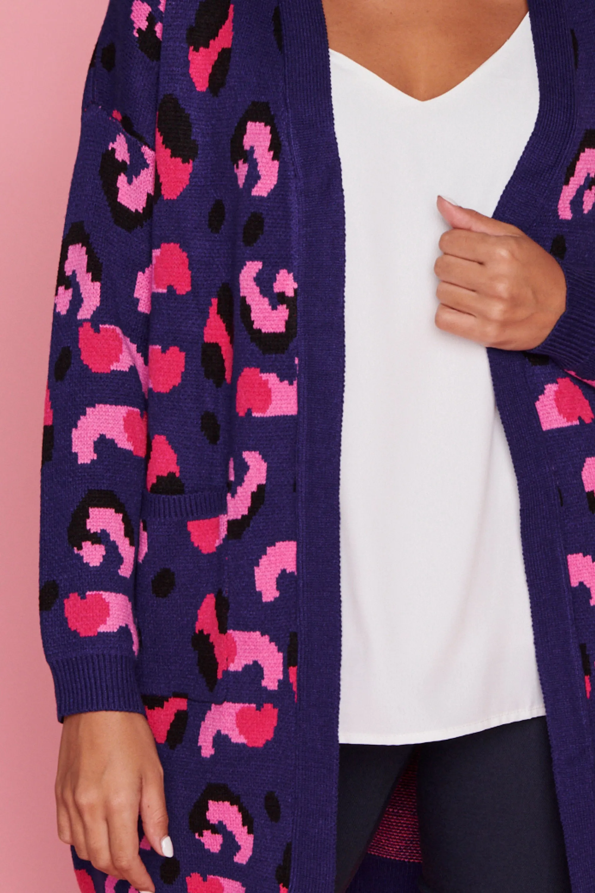 Lottie Navy Animal Cardigan
