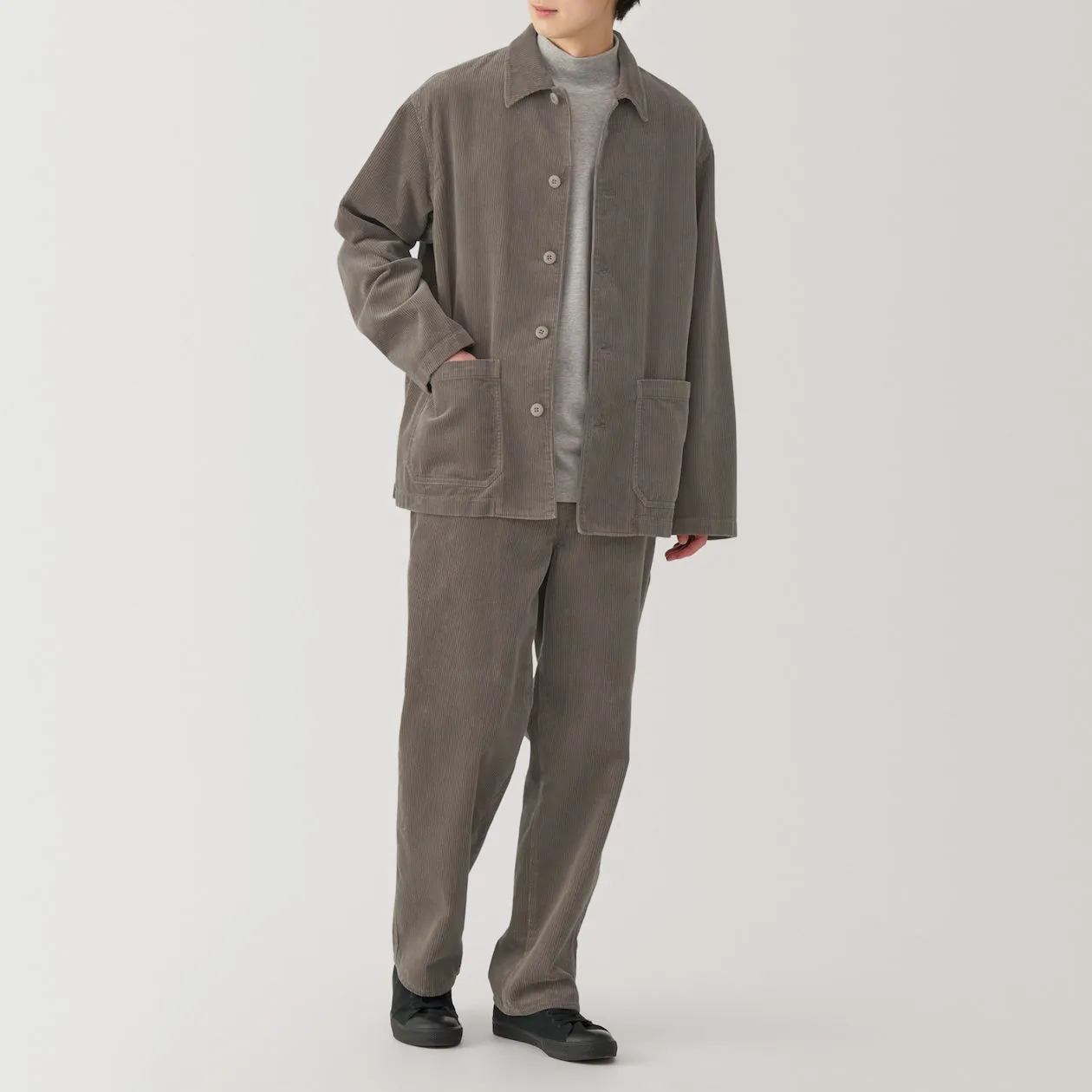 Men's Kapok Blend Wide Leg Corduroy Pants