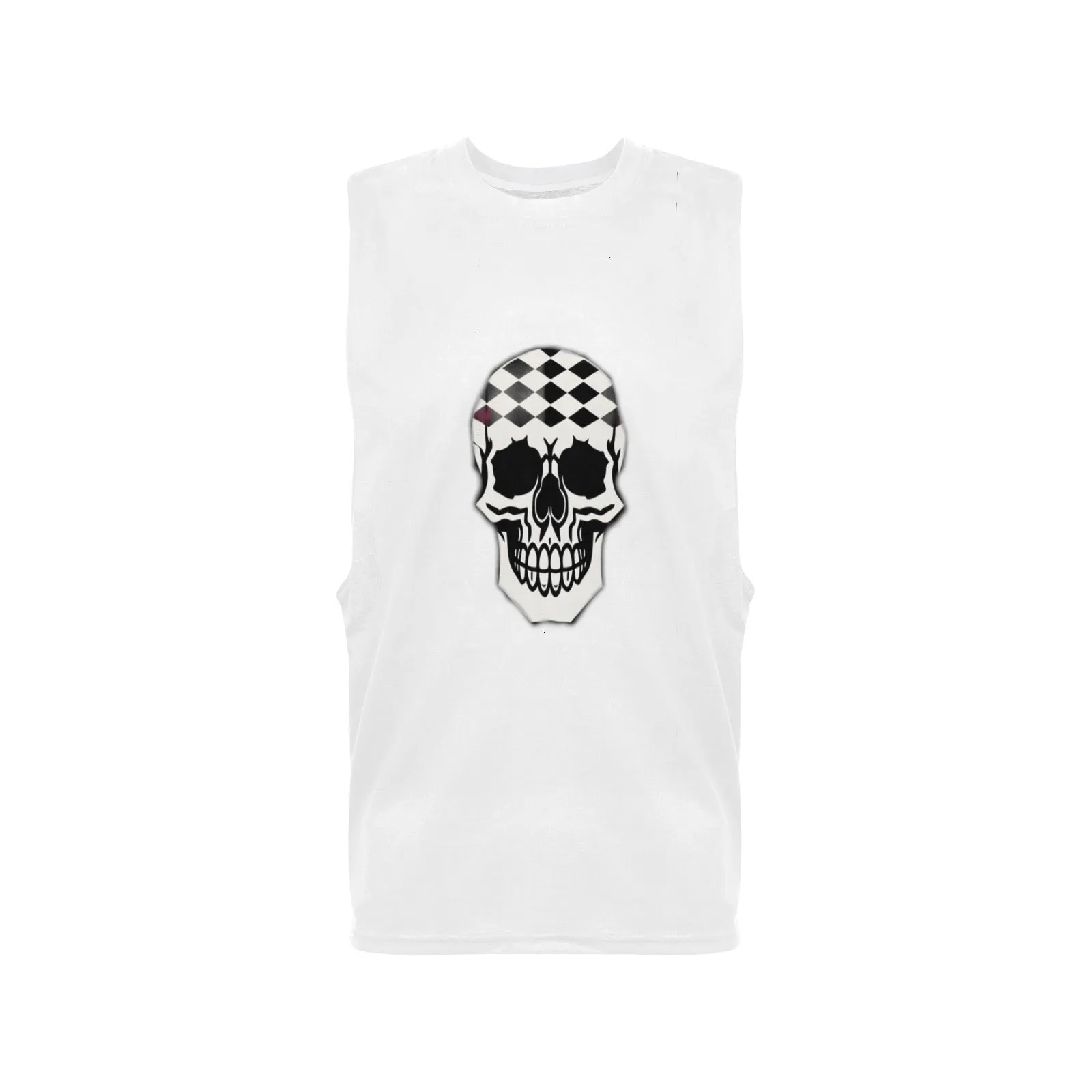 Men's Open Sides Workout Tank Top (T72) Jaxs17 skull print