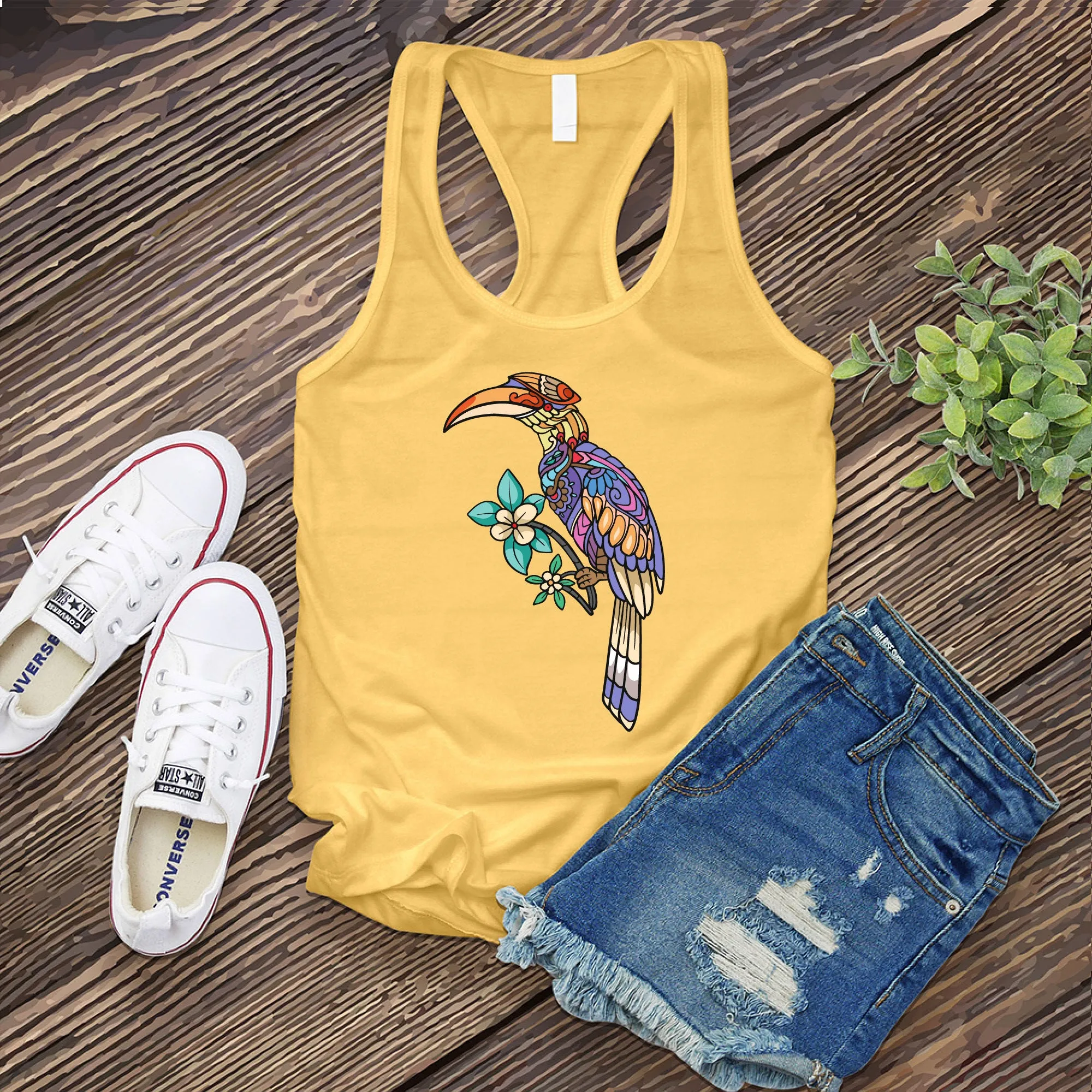 Mosaic Toucan Women's Tank Top