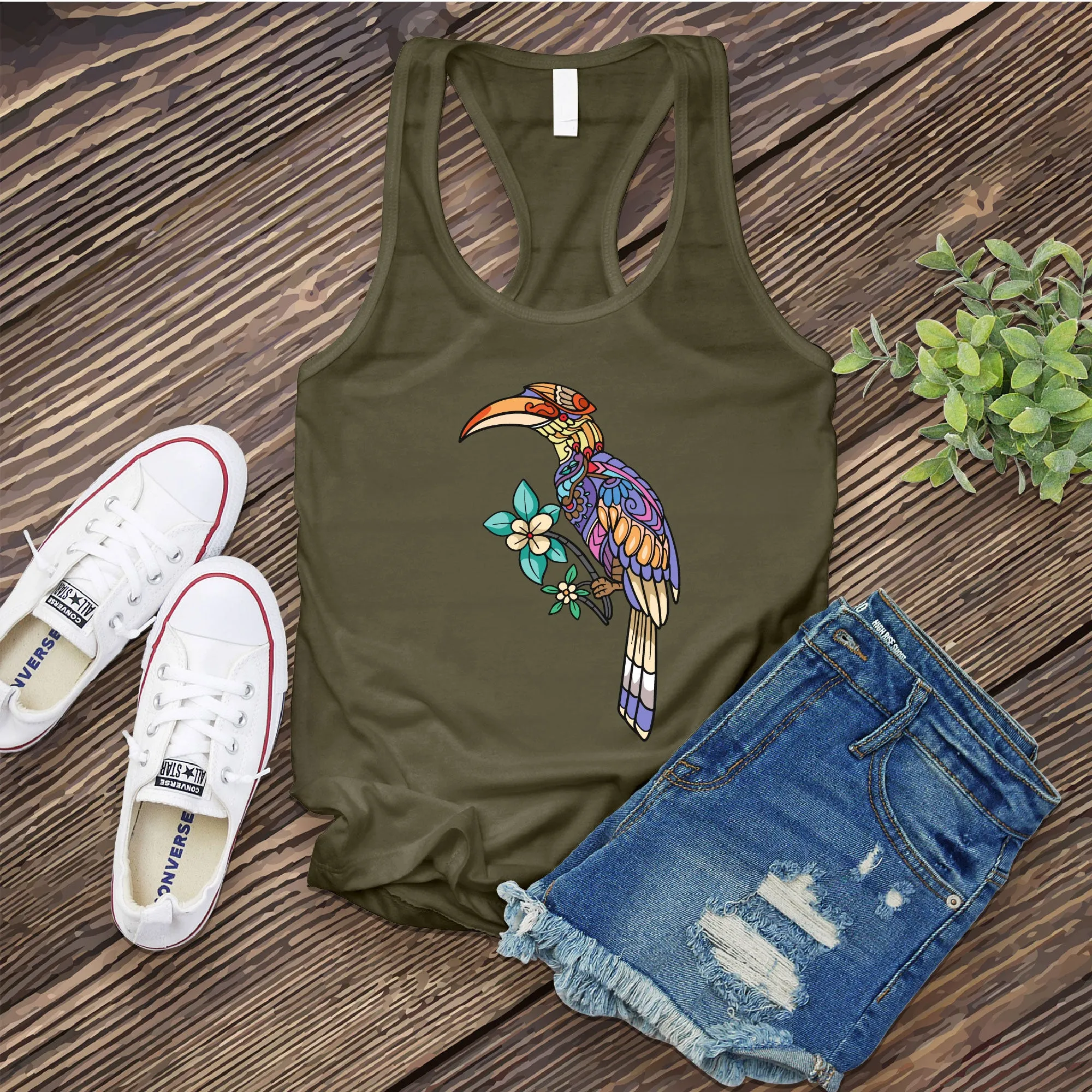 Mosaic Toucan Women's Tank Top