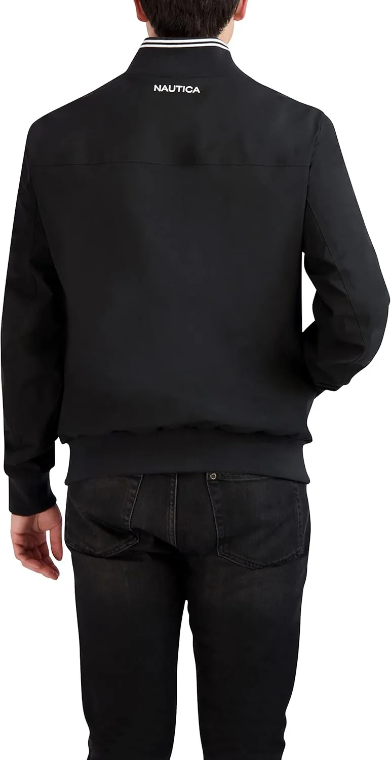 Nautica Men's Bomber Jacket  Windbreaker, Water-Resistant, Waterproof, Golf, Hiking, Boating, Casual Wear