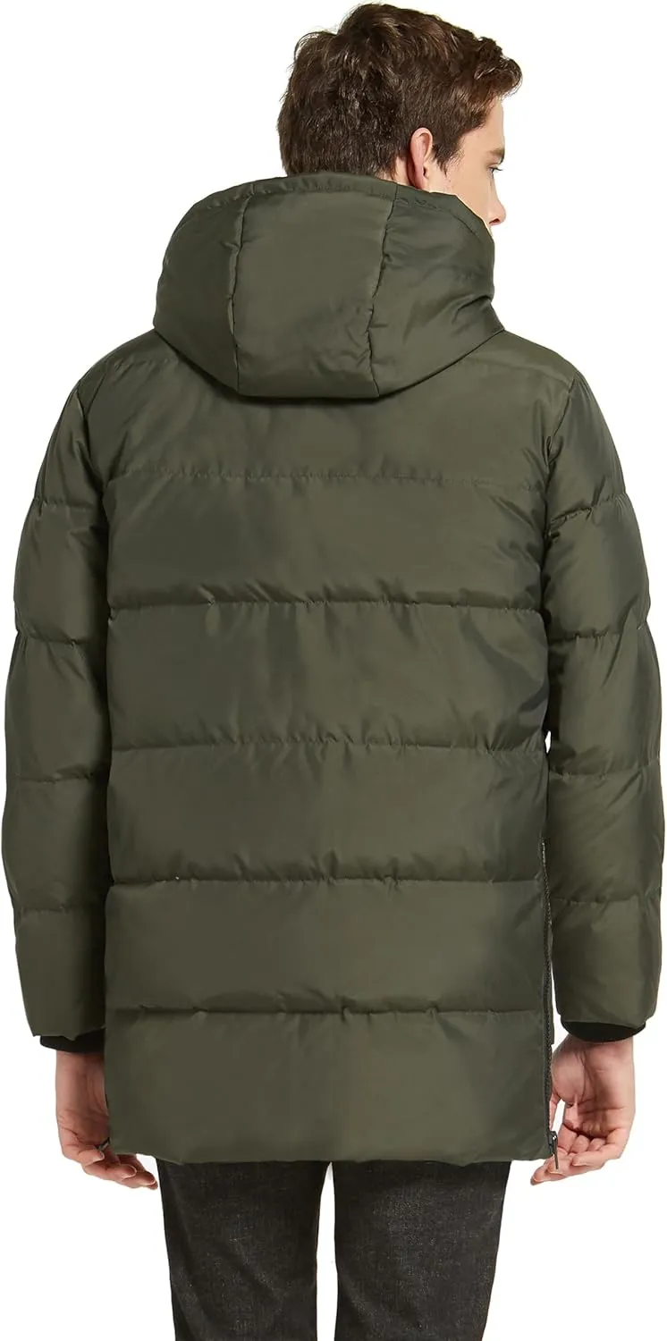 Orolay Men's Thickened Down Jacket Hooded Winter Puffer Jacket with 6 Pockets