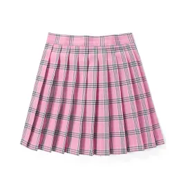 [Pink] Jk vintage plaid seifuku uniform skirt