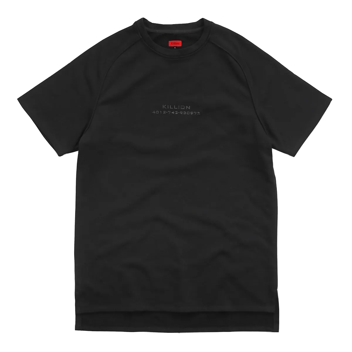 Piped Raglan Boxy Tee - Black