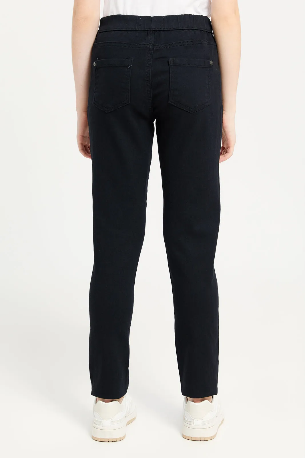 Senior Girls Black Basic Jeggings