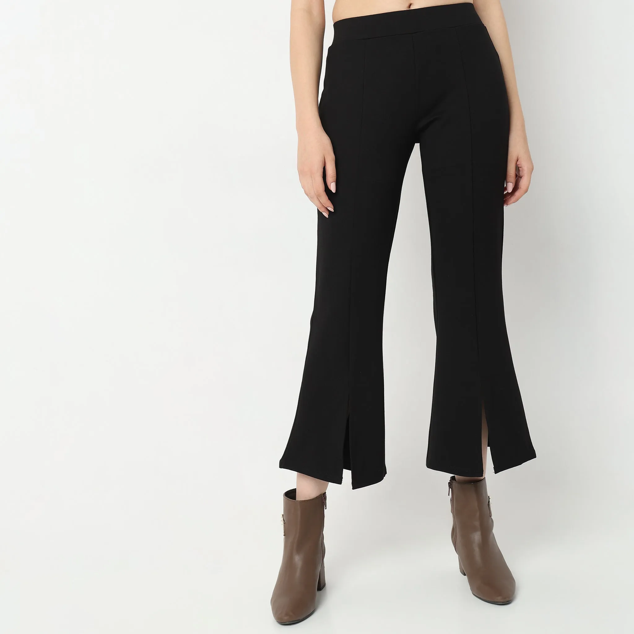 Skinny Fit Solid High Rise jeggings