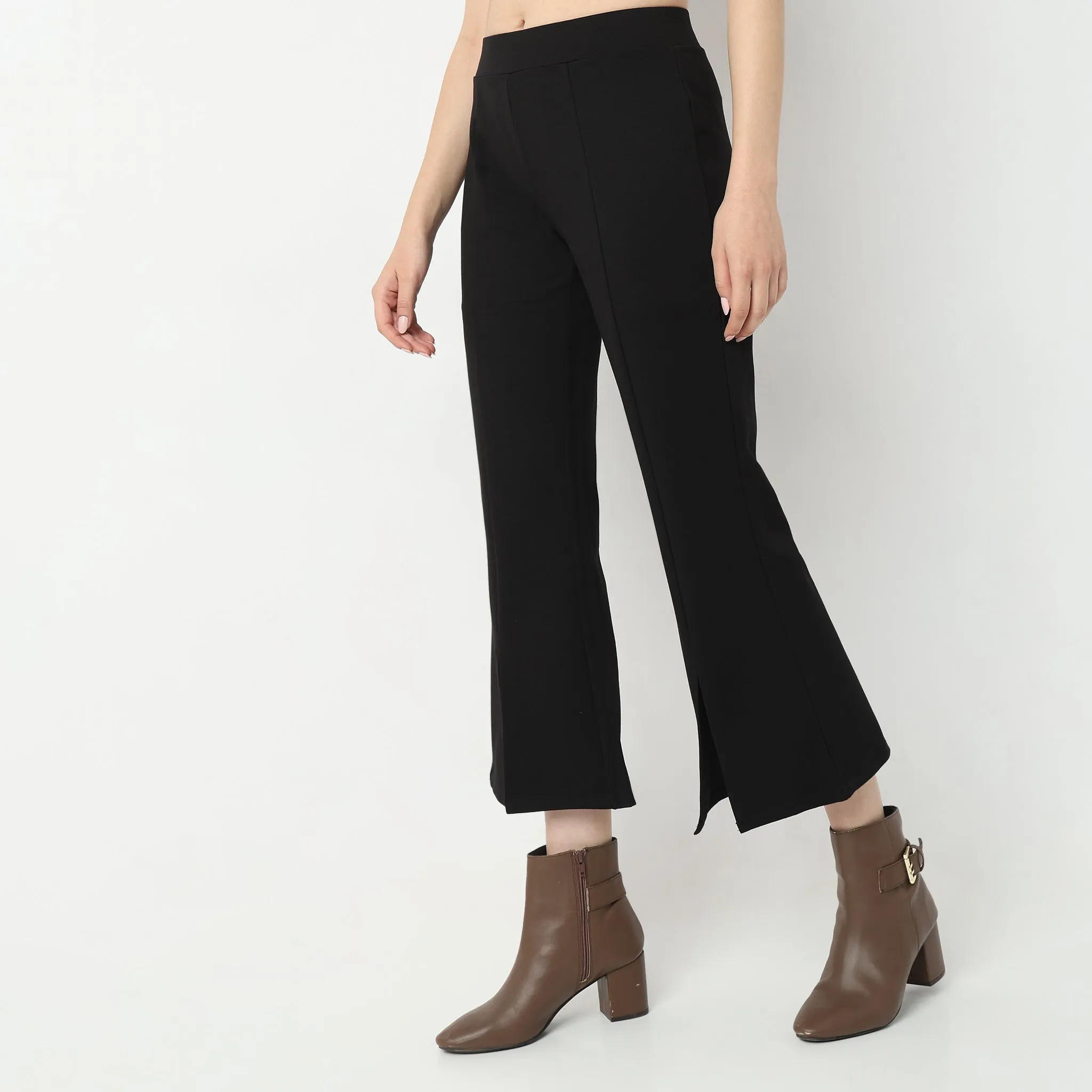 Skinny Fit Solid High Rise jeggings