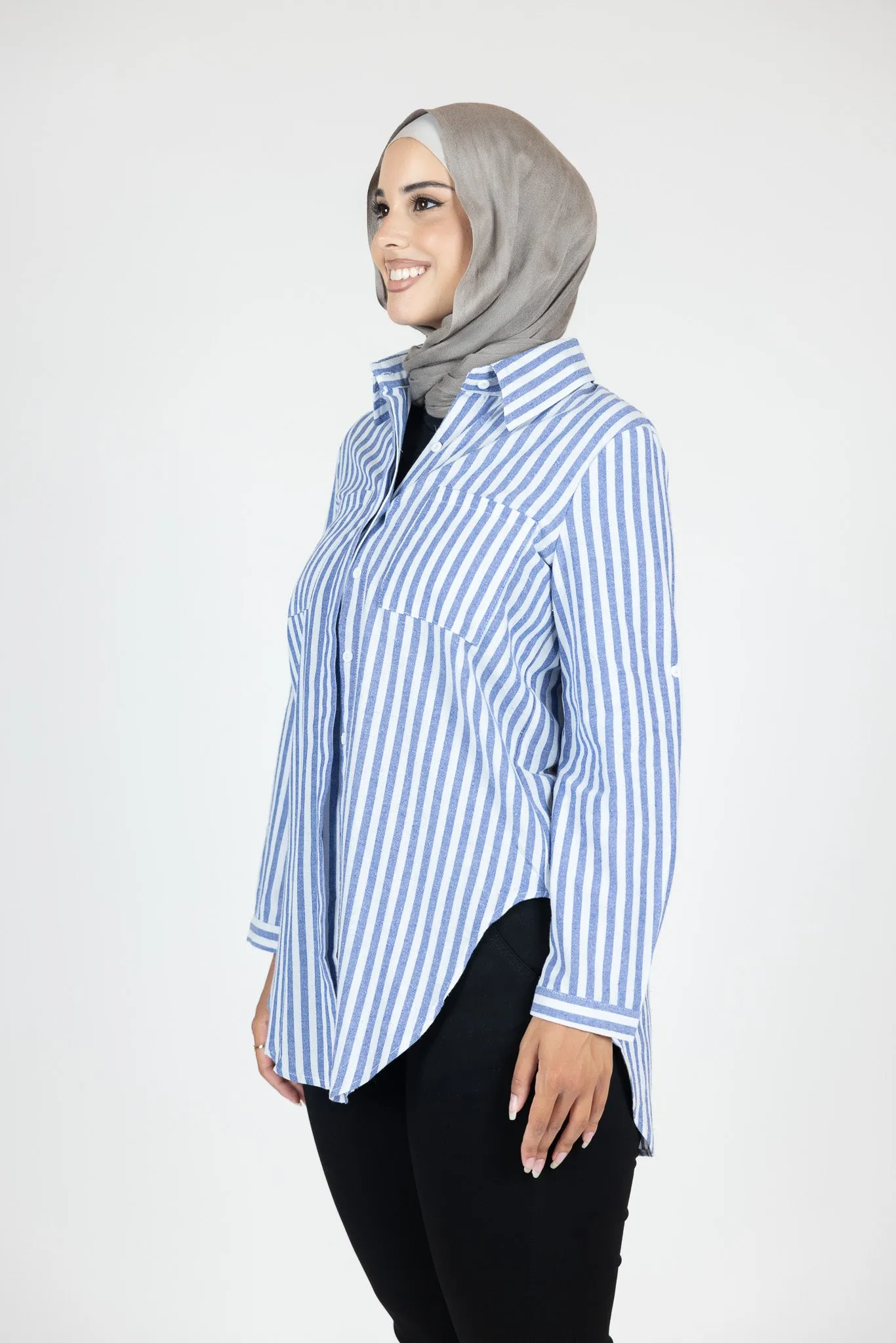 Sue Stripe Button Up Shirt