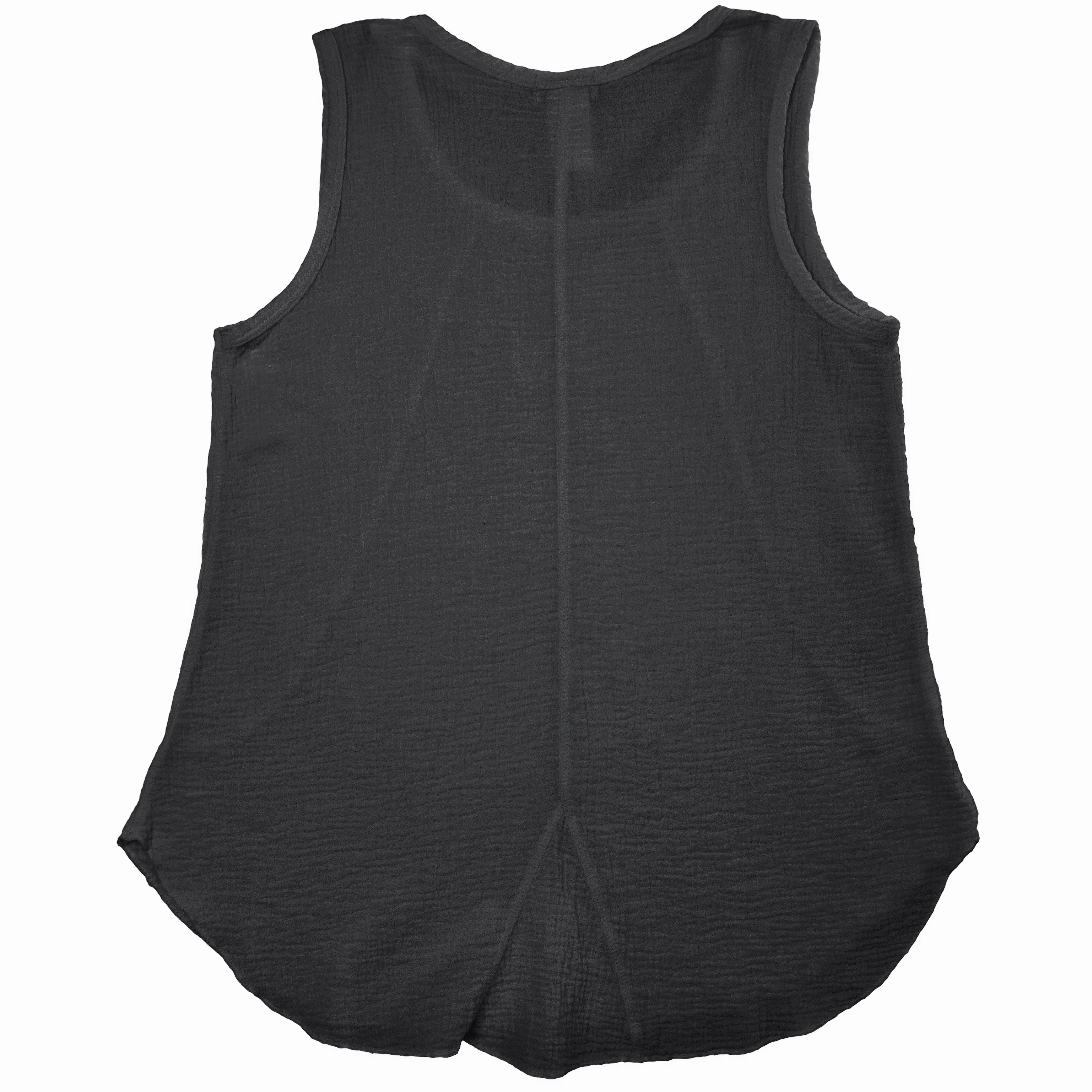 Sun Moda Women’s Maui Tank Top Double Gauze Split Tail Resort Wear Made in USA